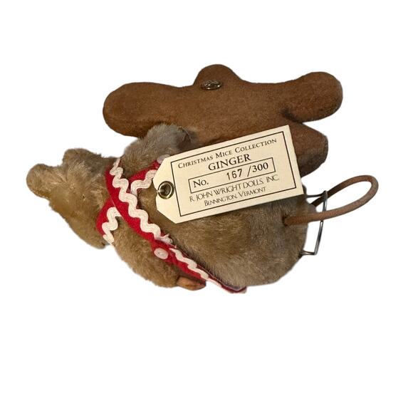 R John Wright #167 of 300 Mice Christmas Mouse - Ginger Complete Box & Cert - Picture 3 of 7